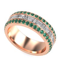 8mm Men's Emerald Cut Band