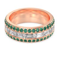 8mm Men's Emerald Cut Band