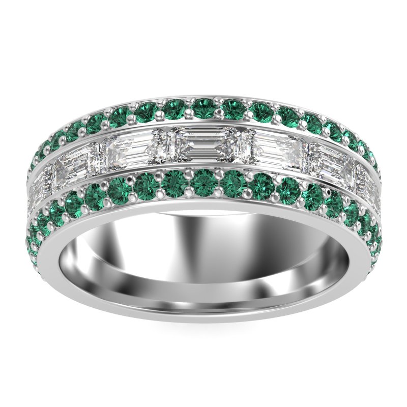 8mm Men's Emerald Cut Band