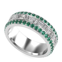 8mm Men's Emerald Cut Band