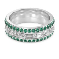 8mm Men's Emerald Cut Band