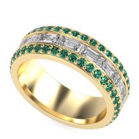 8mm Men's Emerald Cut Band