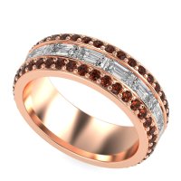 8mm Men's Emerald Cut Band