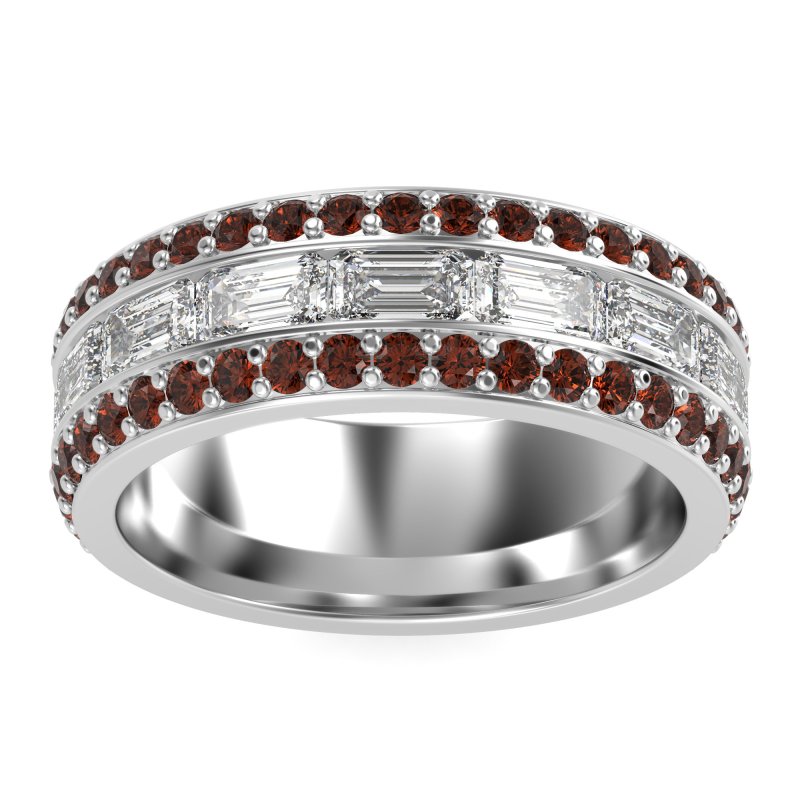 8mm Men's Emerald Cut Band