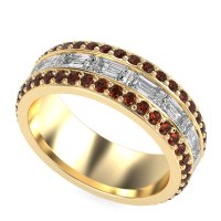 8mm Men's Emerald Cut Band
