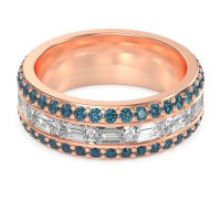 8mm Men's Emerald Cut Band
