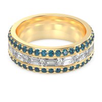 8mm Men's Emerald Cut Band