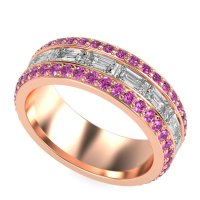 8mm Men's Emerald Cut Band