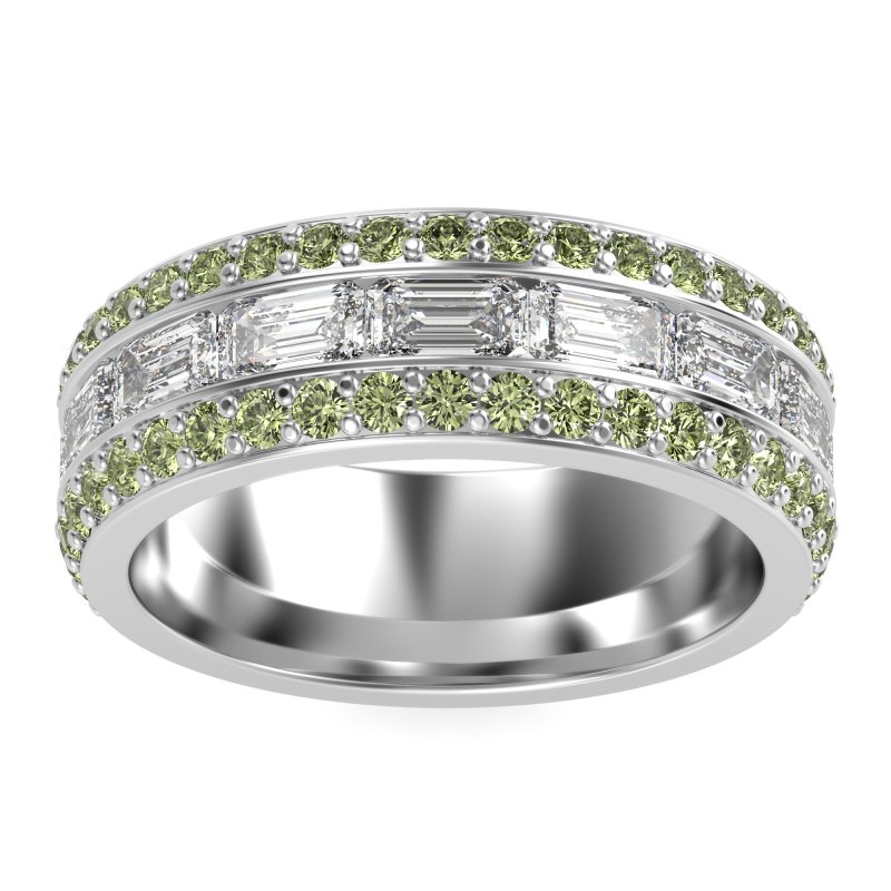 8mm Men's Emerald Cut Band