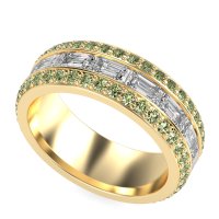 8mm Men's Emerald Cut Band