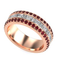 8mm Men's Emerald Cut Band