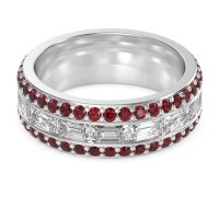 8mm Men's Emerald Cut Band