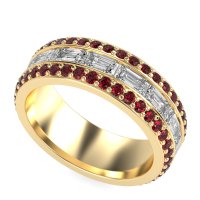 8mm Men's Emerald Cut Band