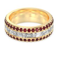 8mm Men's Emerald Cut Band