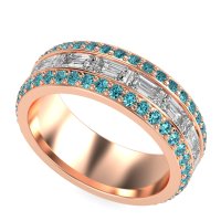 8mm Men's Emerald Cut Band