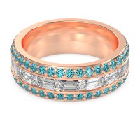 8mm Men's Emerald Cut Band