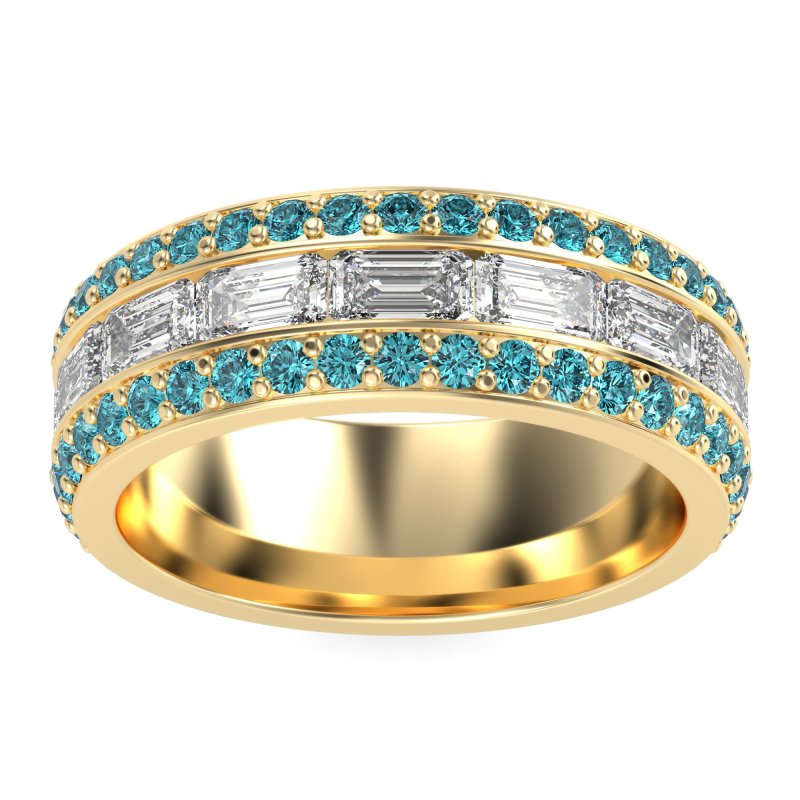 8mm Men's Emerald Cut Band