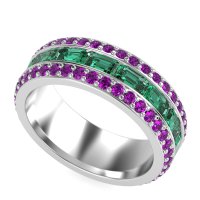 8mm Men's Emerald Cut Band