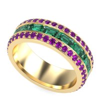 8mm Men's Emerald Cut Band