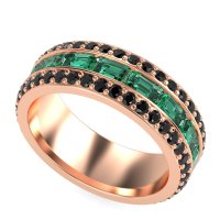 8mm Men's Emerald Cut Band