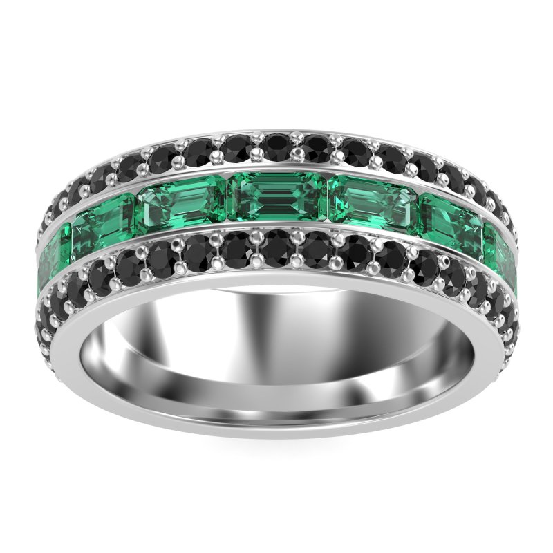 8mm Men's Emerald Cut Band
