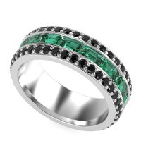 8mm Men's Emerald Cut Band