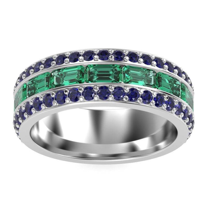 8mm Men's Emerald Cut Band