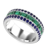 8mm Men's Emerald Cut Band