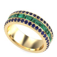 8mm Men's Emerald Cut Band
