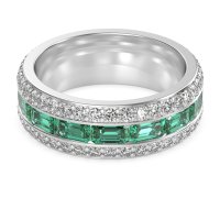 8mm Men's Emerald Cut Band