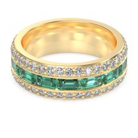 8mm Men's Emerald Cut Band