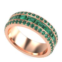 8mm Men's Emerald Cut Band