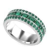 8mm Men's Emerald Cut Band
