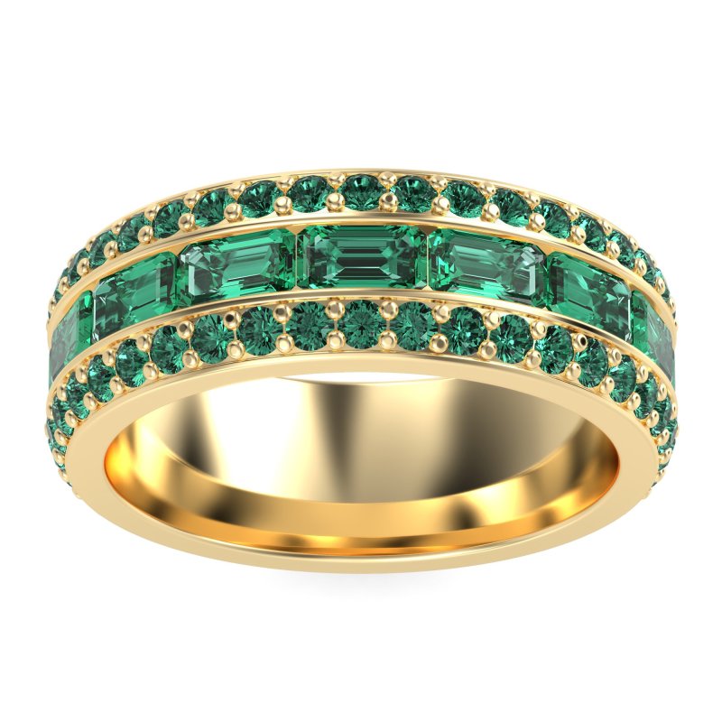 8mm Men's Emerald Cut Band