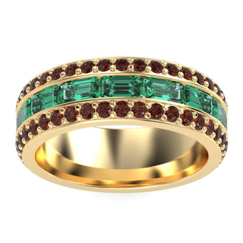 8mm Men's Emerald Cut Band