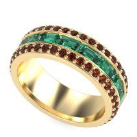 8mm Men's Emerald Cut Band