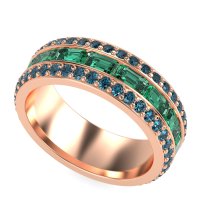 8mm Men's Emerald Cut Band