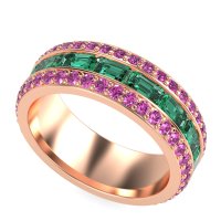 8mm Men's Emerald Cut Band