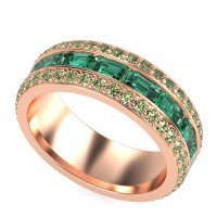 8mm Men's Emerald Cut Band