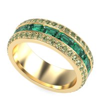 8mm Men's Emerald Cut Band