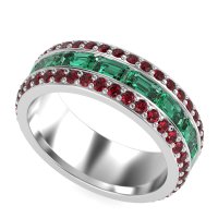 8mm Men's Emerald Cut Band