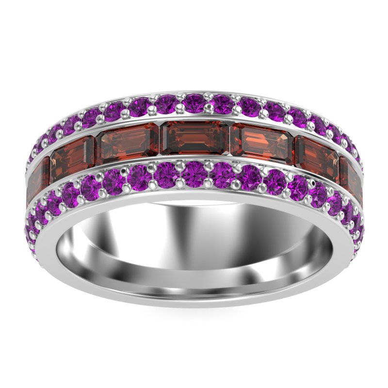 8mm Men's Emerald Cut Band