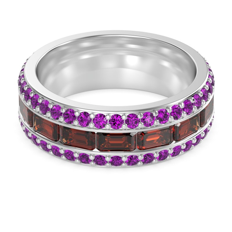 8mm Men's Emerald Cut Band