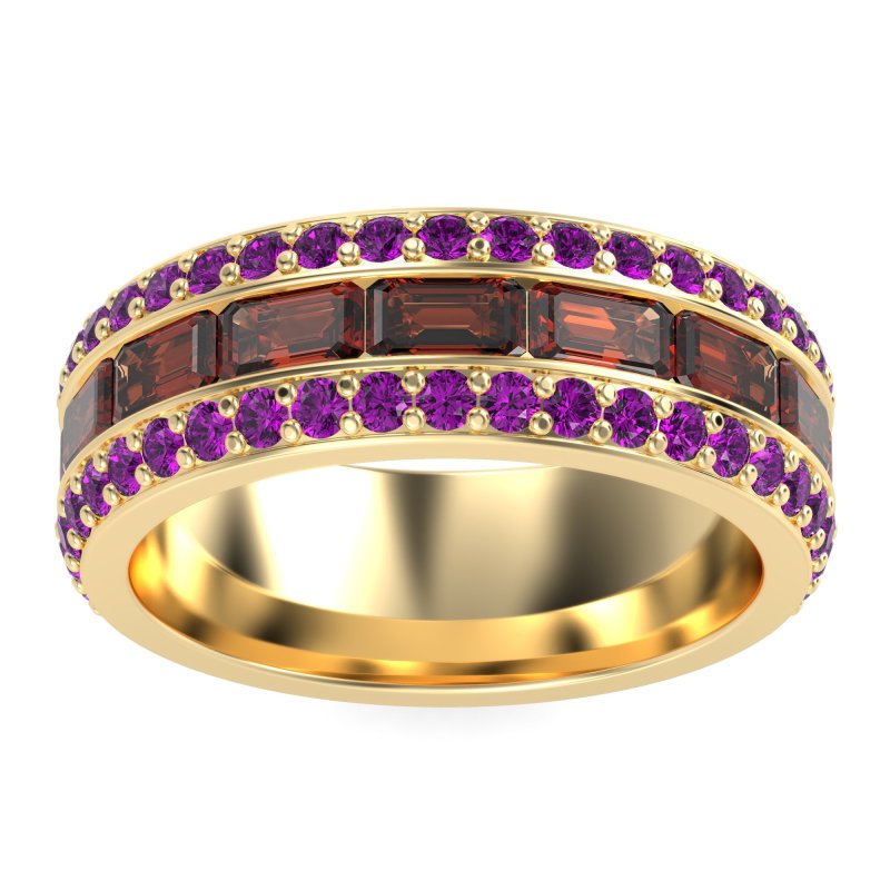8mm Men's Emerald Cut Band