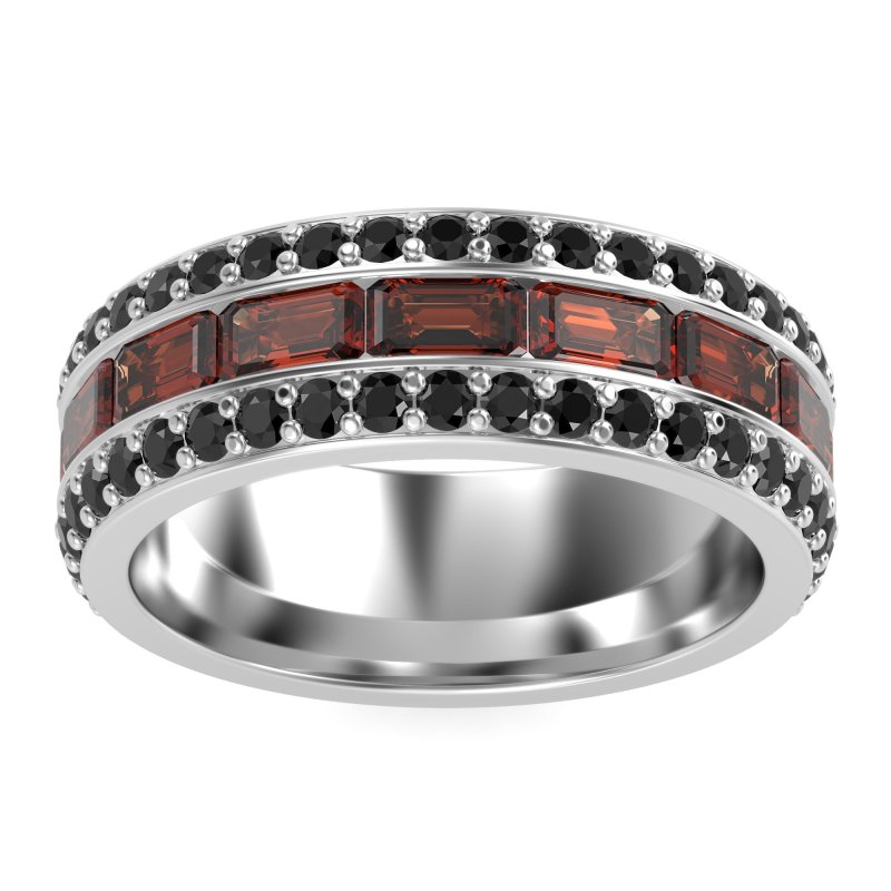 8mm Men's Emerald Cut Band