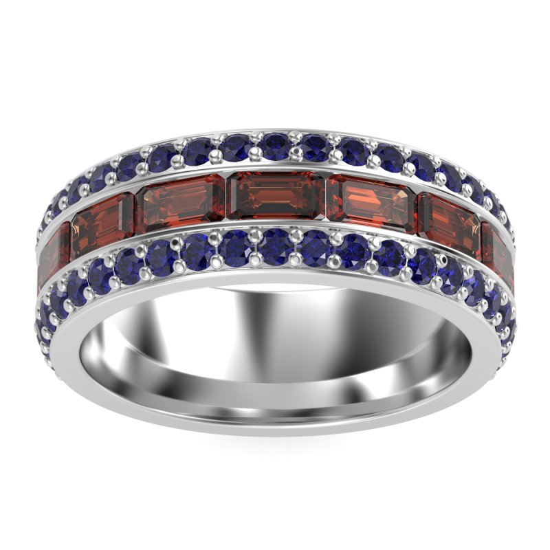 8mm Men's Emerald Cut Band