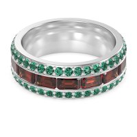 8mm Men's Emerald Cut Band