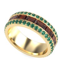 8mm Men's Emerald Cut Band