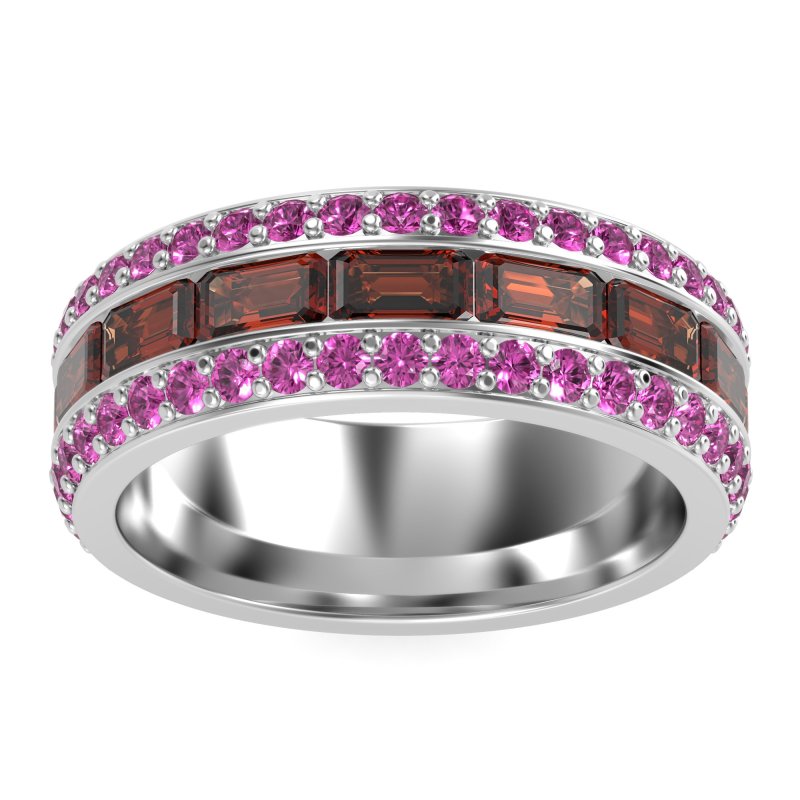 8mm Men's Emerald Cut Band