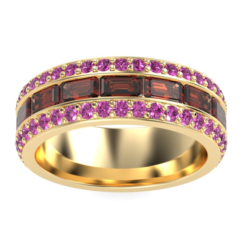 8mm Men's Emerald Cut Band